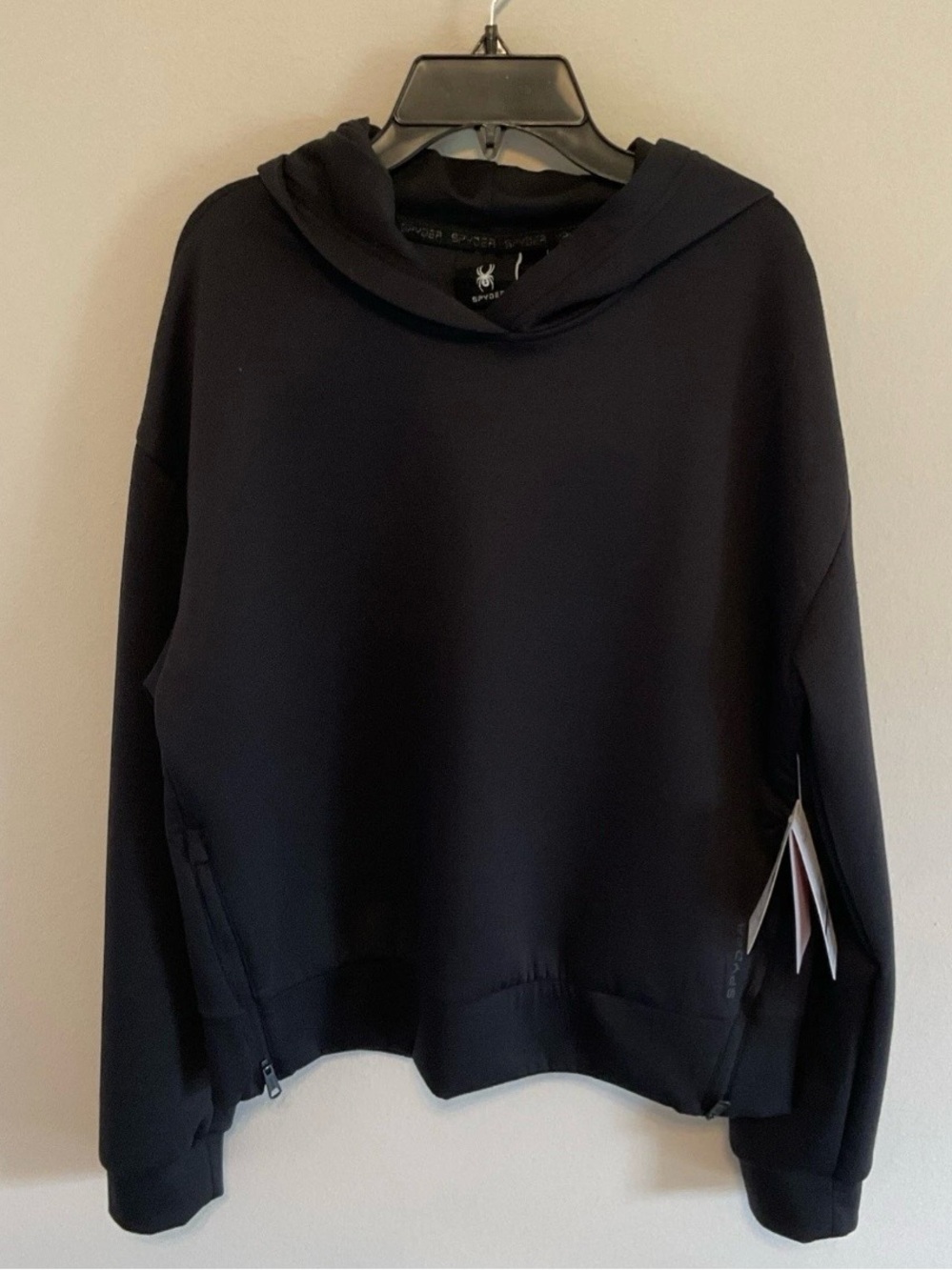 Women's  Black Hooded Sweatshirt - Classic Pullover Spyder NWT size M